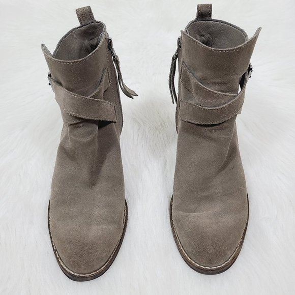 Sam Edelman Suede Buckle Morris Booties - Picture 2 of 8